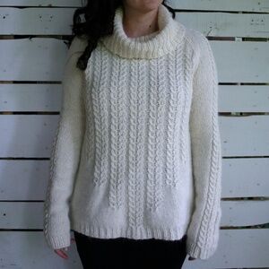 Handknit Cowlneck Sweater
